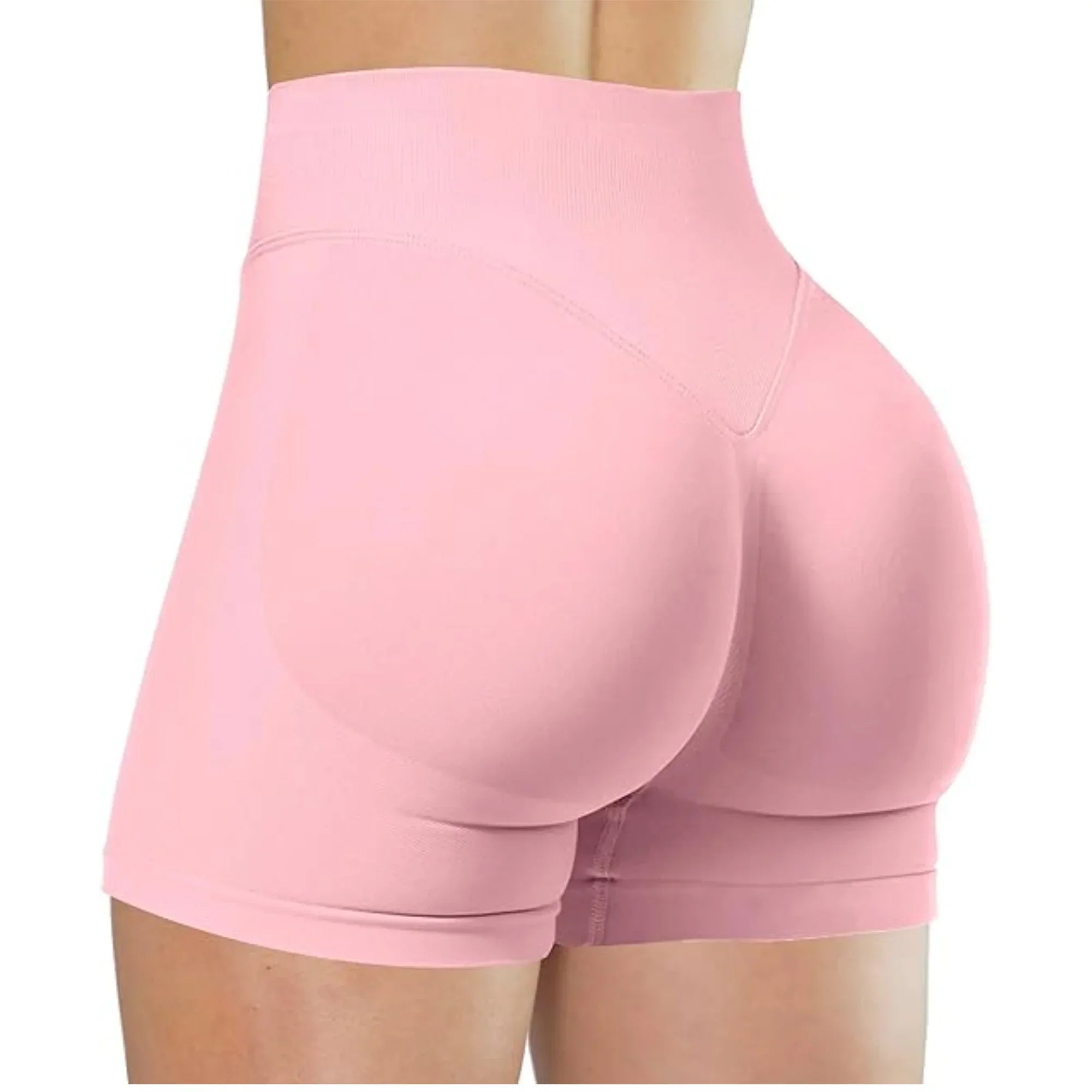 Short de Ginástica Feminino Sem Costura Legging Fina Cintura Alta Fitness Treino Yoga Roupa Corrida Empina Bumbum Ciclismo Esportivo Short