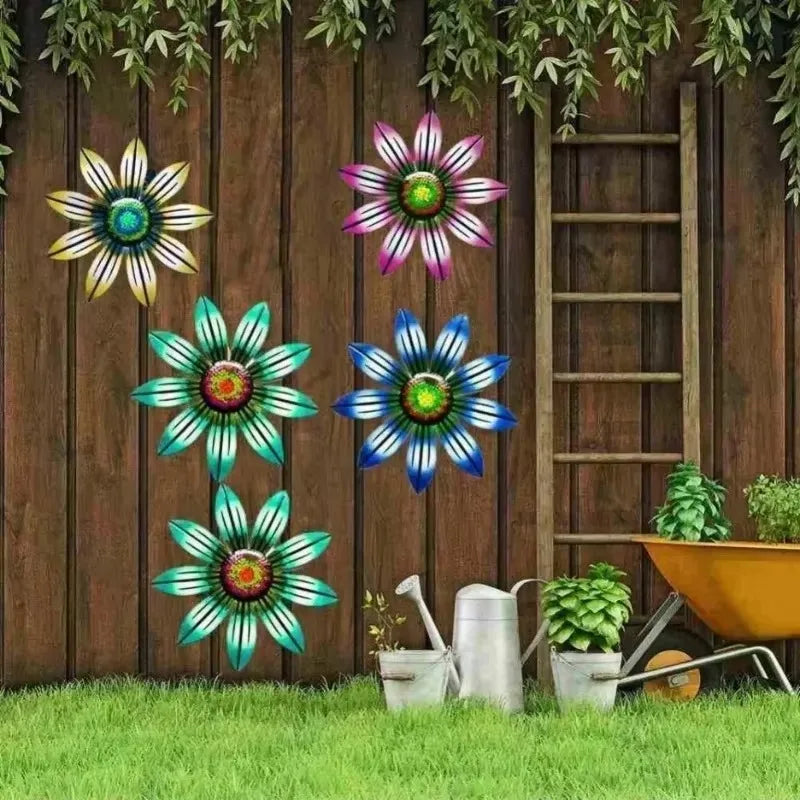 Decoração de flor de metal