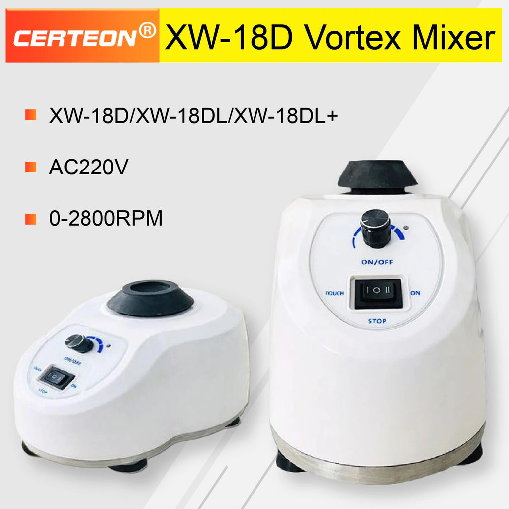 XW-18D Lab Vortex Mixer 2800rpm  Mini Multi-Tube Test Tube Shaker  Portable Variable Speed Oscillator