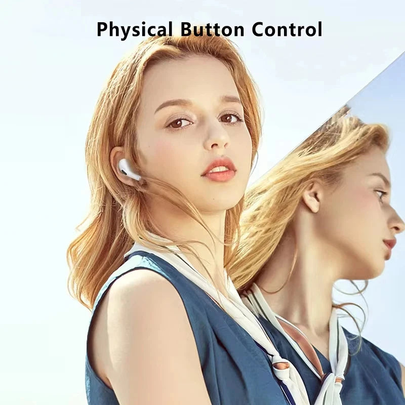 Fone de Ouvido Bluetooth Sem Fio True Buds5 Som Estéreo HIFI Bluetooth5.3 Headphone Esportivo Com Microfone Para Android iOS Universal