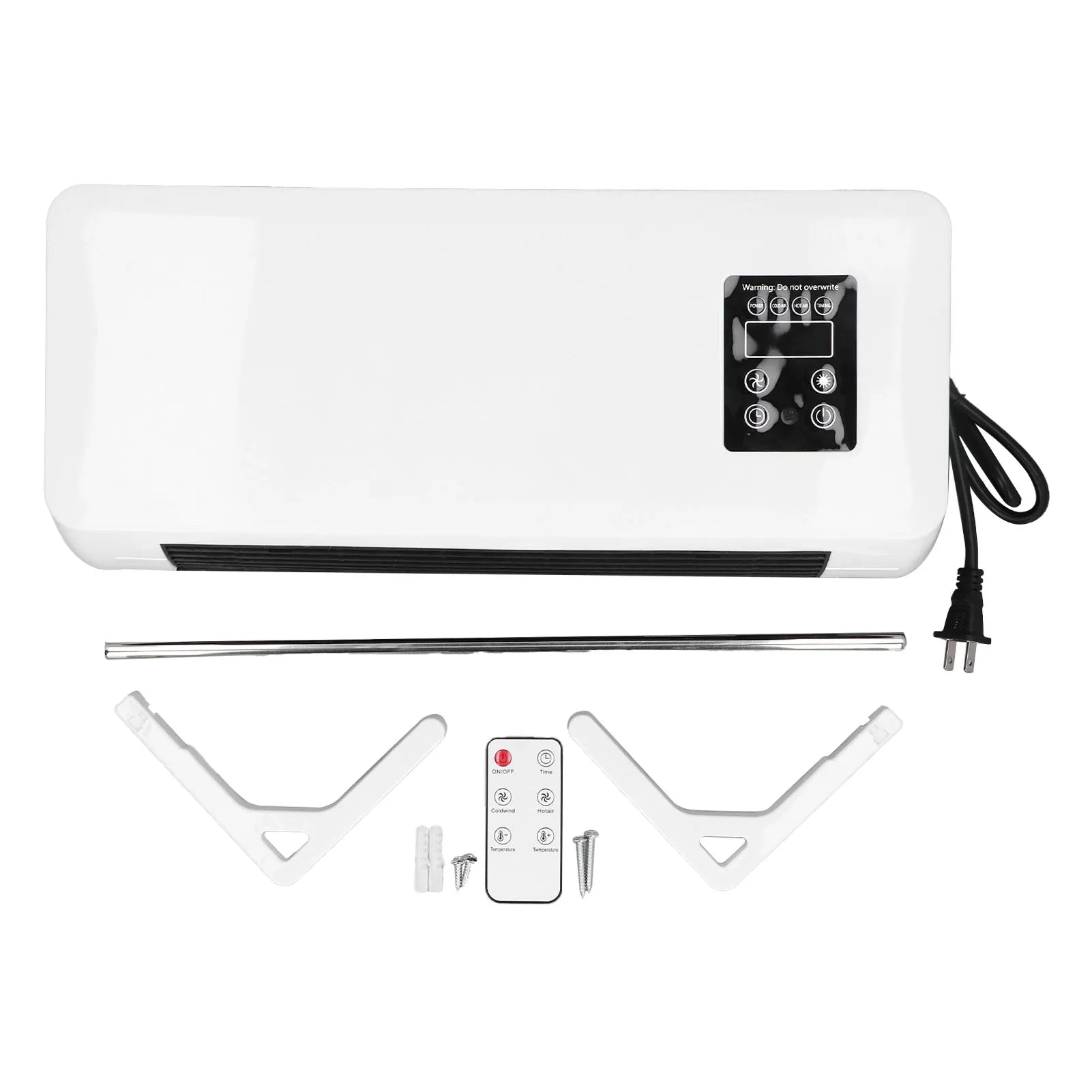 Wall Mounted Conditioner Heater Adjustable Two Modes Portable Touch Screen Wall Mounted Conditioner Heater for Office Bedroom