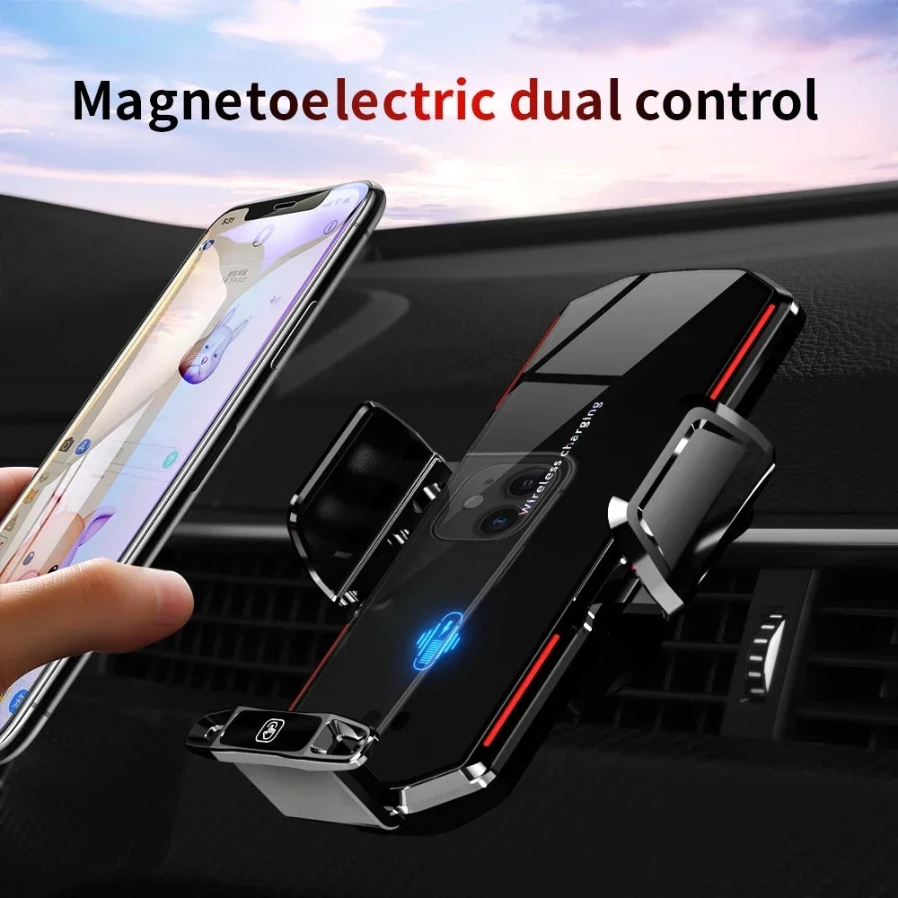 Carregador Sem Fio Magnético para Carro WonderNest iPhone Samsung com Fechamento Automático