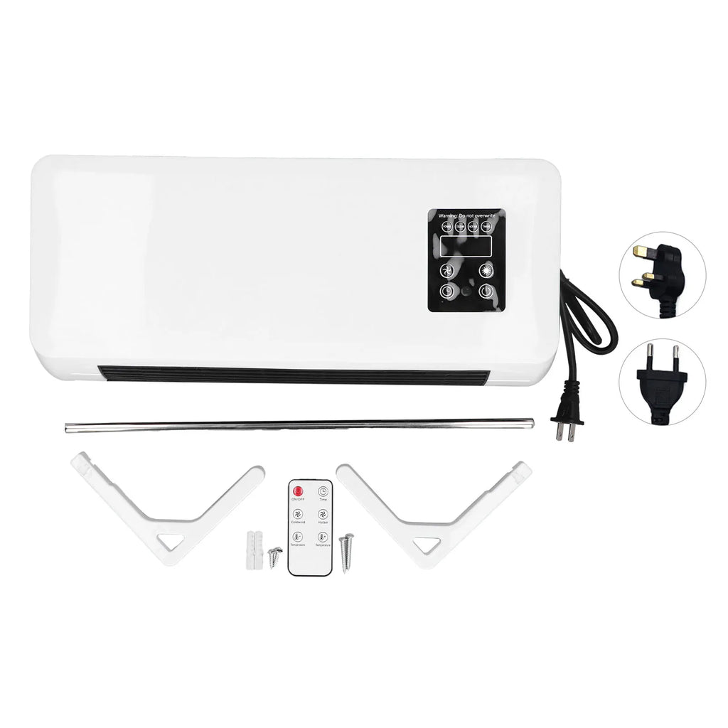 Aquecedor Condicionador de Ar Montado na Parede Ajustável Dois Modos Portátil Tela Sensível ao Toque Aquecedor Condicionador de Ar Montado na Parede para Escritório Quarto