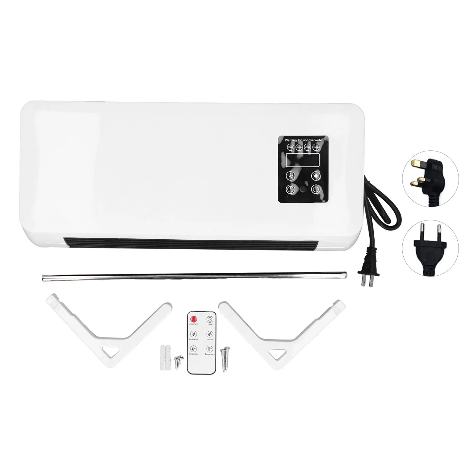 Wall Mounted Conditioner Heater Adjustable Two Modes Portable Touch Screen Wall Mounted Conditioner Heater for Office Bedroom