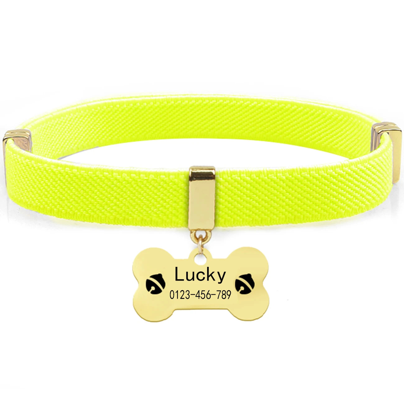 Coleira de Gato Personalizada com Placa de Identificação de Metal com AirTag Destacável para Gatinhos Coleiras Ajustáveis para Gatos, Filhotes e Cães