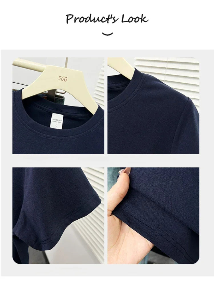 2026 Verão Nova Camiseta Casual de Alta Qualidade Sexy Manga Curta Tendência da Moda Sólida Roupa Feminina Blusas Y2K 1 - verde XXL