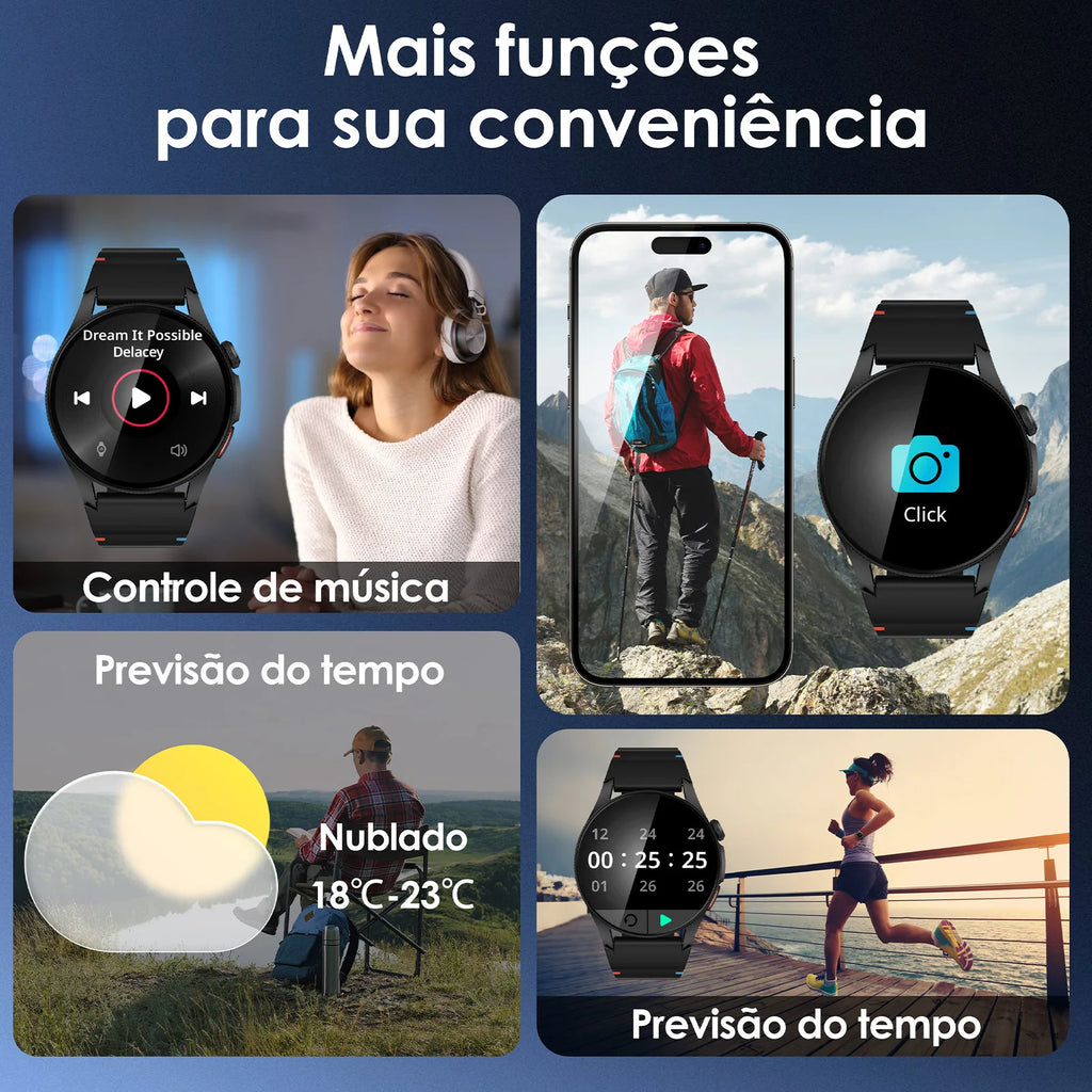 Aurafit Trek2: Relógio Smartwatch