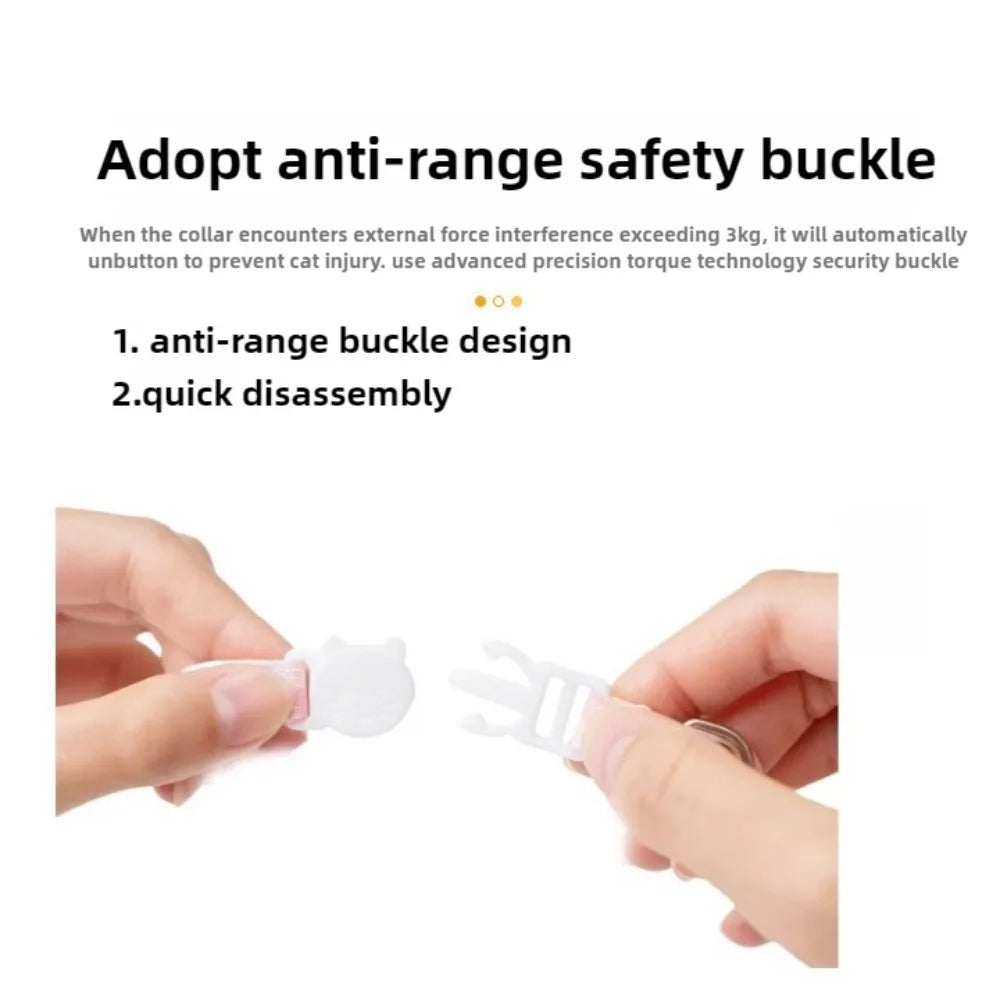 Coleira para Gatos Luminosa Antiderrapante Anti Perda para Gatos Coleira Anti Asfixia Capa Protetora de Silicone para Gatinhos e Pets