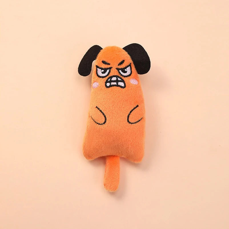 Brinquedo de pelúcia para cães e gatos resistente a mordidas, brinquedo interativo para limpeza de dentes de gatos e cachorros