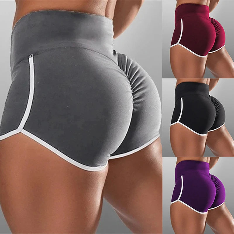 Shorts femininos de verão para esportes, fitness, academia, shorts skinny justos, shorts casuais de ioga, shorts de cintura baixa elásticos, roupa de ginástica