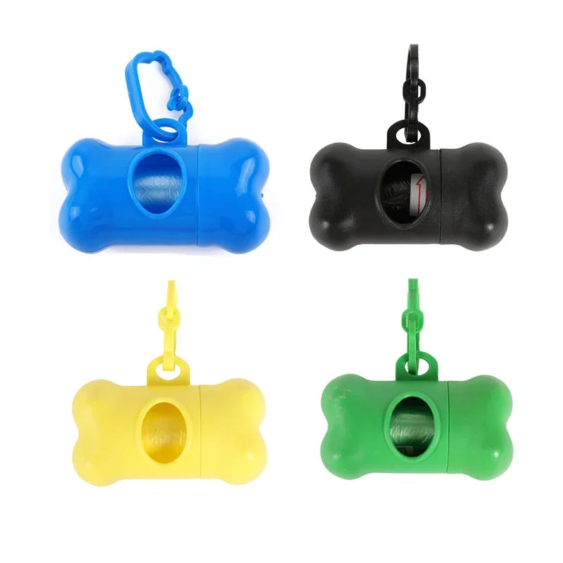 1/2/3/4/10pcs Bone Shaped Pet Garbage Bag Dispenser for Dogs Carrying Cleaning Supplies When Going Out