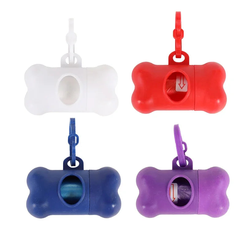 1/2/3/4/10pcs Bone Shaped Pet Garbage Bag Dispenser for Dogs Carrying Cleaning Supplies When Going Out