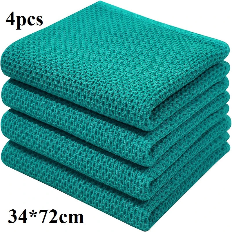 Homaxy 4/6Pcs Cotton Cozinha Towels Ultra Macio Dishcloth Magic...