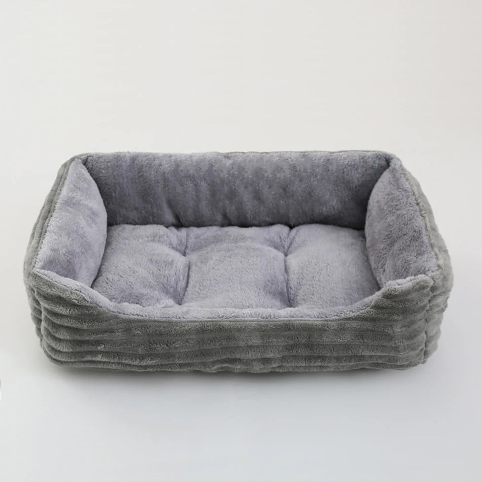 Cama para Cães e Gatos, Quadrada, Pelúcia, Canil, Sofá-Cama para Cães de Porte Médio e Pequeno, Almofada Calmante para Pets, Casa, Artigos para Animais de Estimação, Inverno
