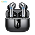 Sem fio Fone de Ouvido com Bluetooth 5.3, Quad-Mic Call Ruído...