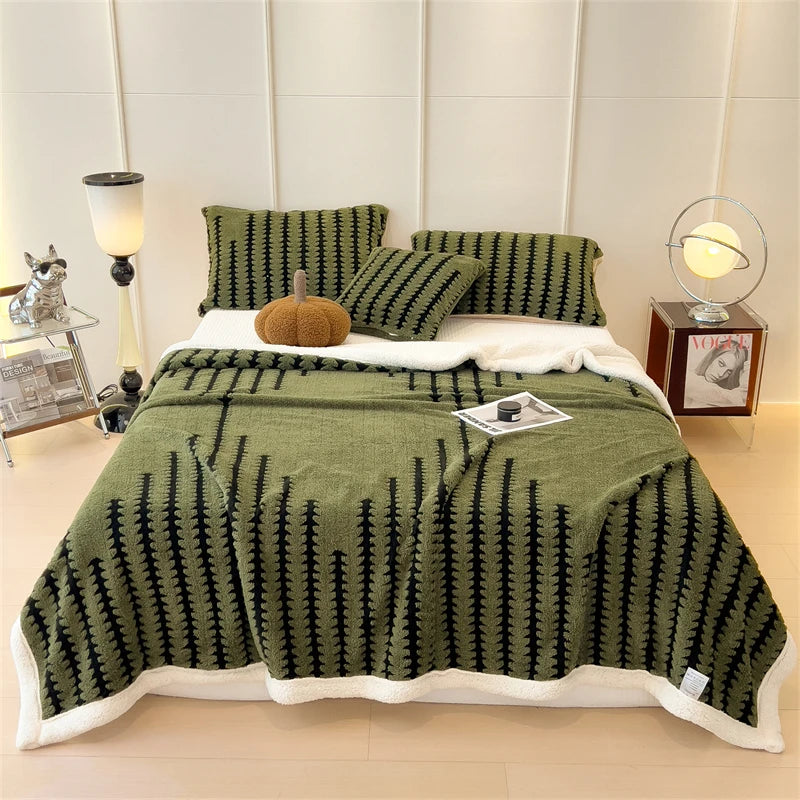 Warm Flannel Spring Blanket Super Soft Fluffy Queen Blanket Single Double Size Cozy Skin-friendly Multifunctional Nap Blanket