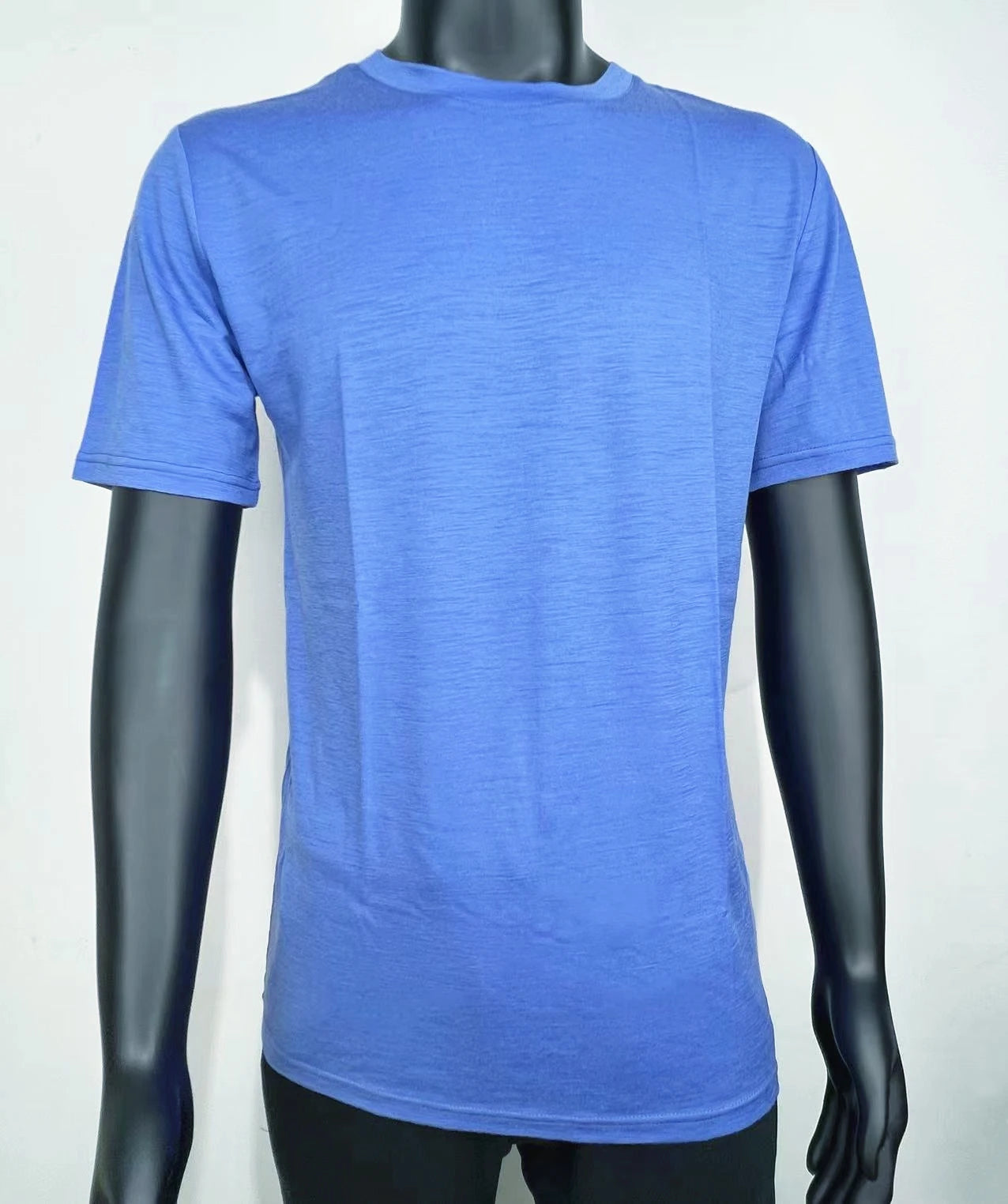 Camiseta Masculina de Lã Merino Solta Manga Curta para Corrida Ar Livre Fitness Secagem Rápida Respirável Fina de Verão Gola Redonda
