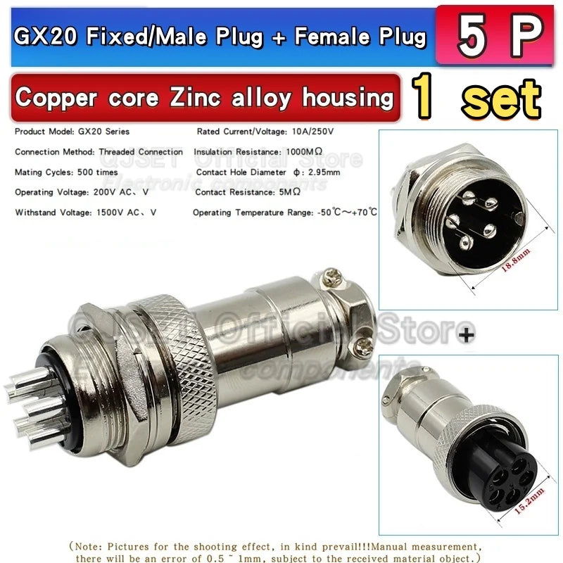 WonderNest GX12 GX16 GX20 Aviation Plug Set 2-15 Pin