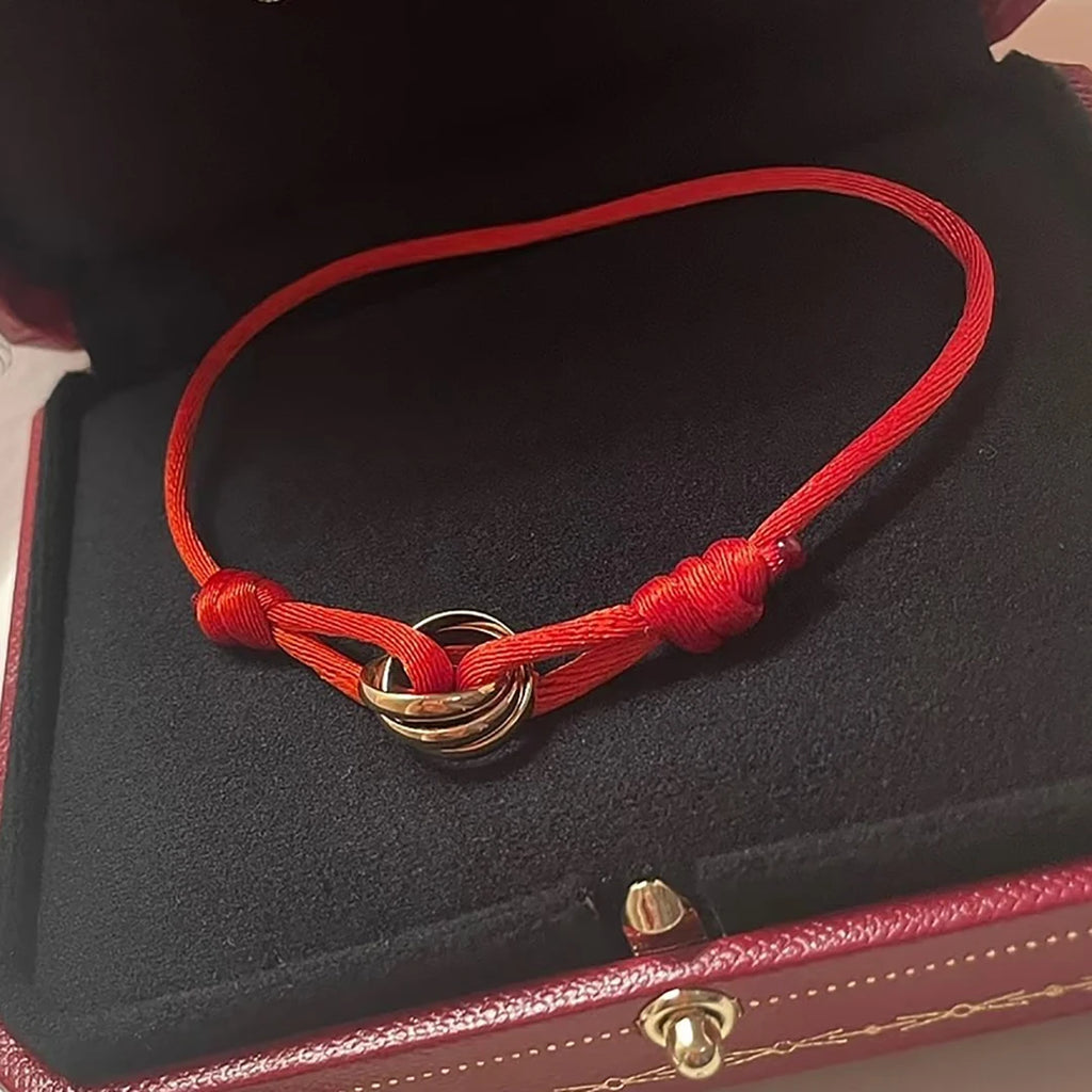 Classic luxury jewelry S 925 silver three ring tri color cross couple bracelet. Holiday gifts. Not fading. Not allergic