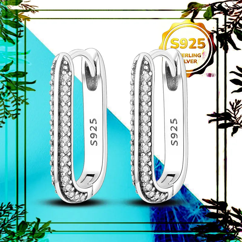 Brincos Femininos Pendentes 100% Genuínos em Prata Esterlina 925 Hipoalergênicos Luxuosos Elegantes Joia Fina Presente de Aniversário para Ela