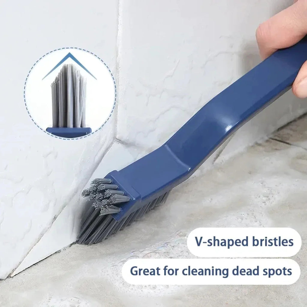 Escova de Limpeza Eficaz para Cantos e Frestas - Escova de Limpeza Multiuso 2 em 1 para Banheiro e Azulejos