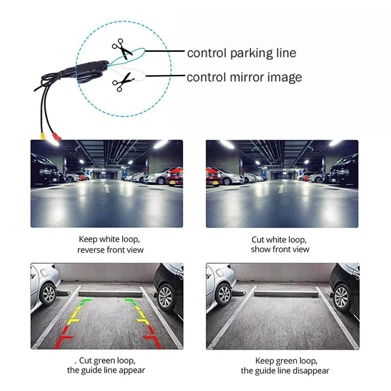 Car high-definition camera, - large-angle waterproof - CMOS car rear/front/side view reversing camera, rear pull-out camera