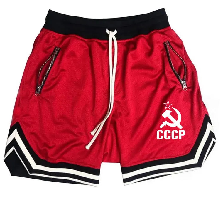 Summer CCCP Russia Men's Casual Fashion Basketball Shorts Brand...
