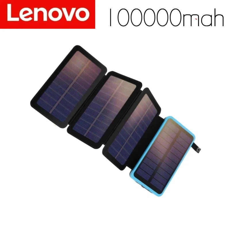 Lenovo Solar Power Bank 200000mAh 4 Panels LED