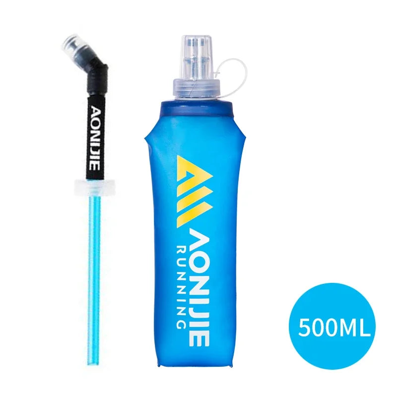 AONIJIE 250ML 600ML Foldable Silicone Soft Flask Water Bottle for Outdoor Sport Traveling Running Kettle Hydration Pack Bag Vest