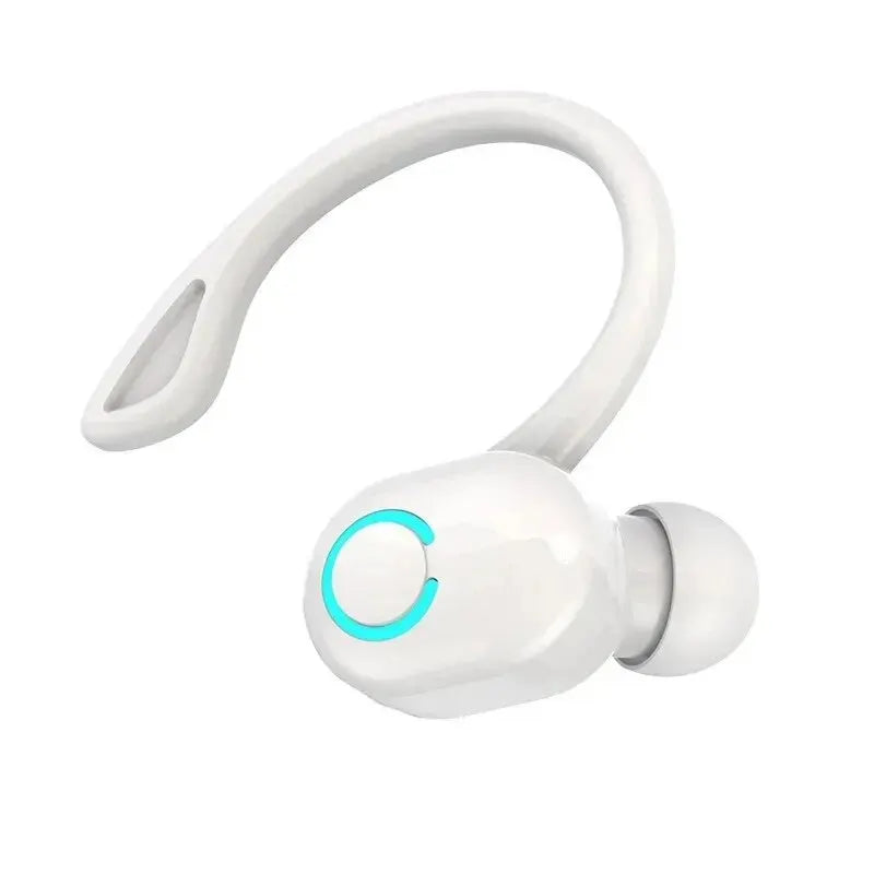 Fone de ouvido Bluetooth 5.2 sem fio de gancho único, intra-auricular, bateria de duração ultra longa, fone de ouvido comercial para celular