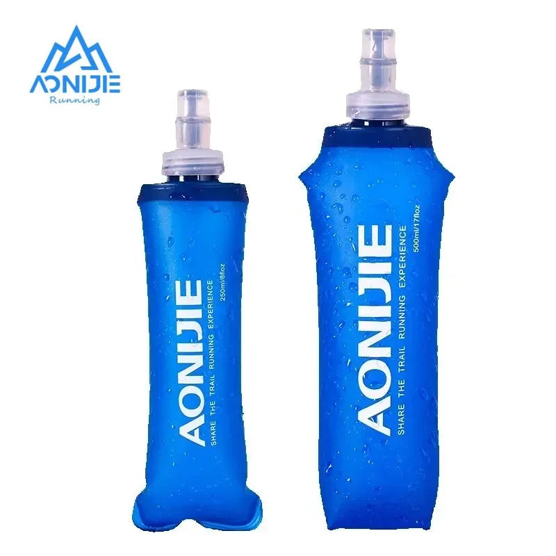 AONIJIE 250ML 600ML Foldable Silicone Soft Flask Water Bottle for Outdoor Sport Traveling Running Kettle Hydration Pack Bag Vest
