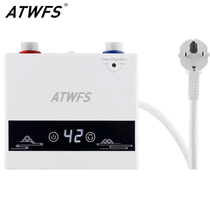 Aquecedor de Água Instantâneo 220V 4600W Aquecedores Elétricos Portáteis para Banheiro Cozinha Chuveiro de Água Quente e Aquecimento Doméstico de Cozinha