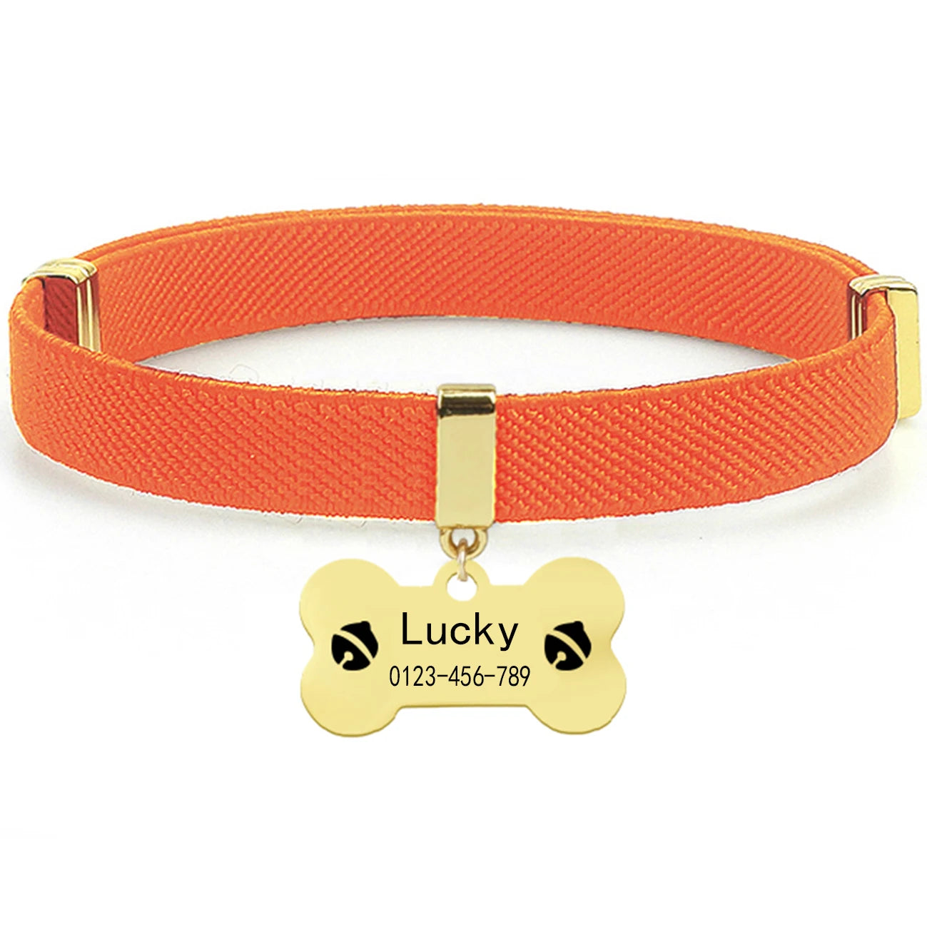 Coleira de Gato Personalizada com Placa de Identificação de Metal com AirTag Destacável para Gatinhos Coleiras Ajustáveis para Gatos, Filhotes e Cães
