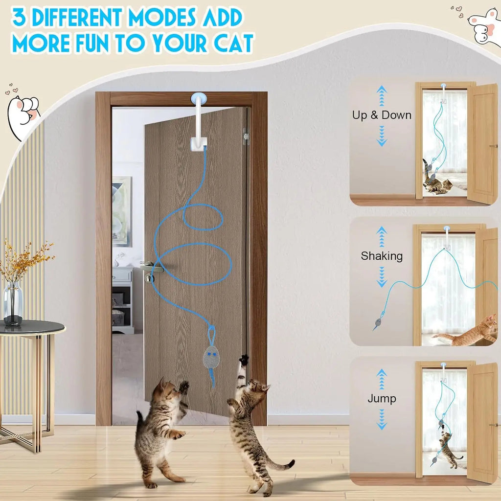 Brinquedo para Gatos Balanço Disco Pegajoso Elástico Pendurar na Porta Corda Longa para Gatos Provocador Acessórios para Gatos Brinquedo para Gatinhos