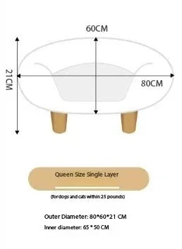 Indoor luxury cat bed raised dog bed soft plush pet sofa couch for m s with anti-slip bottom on clearance