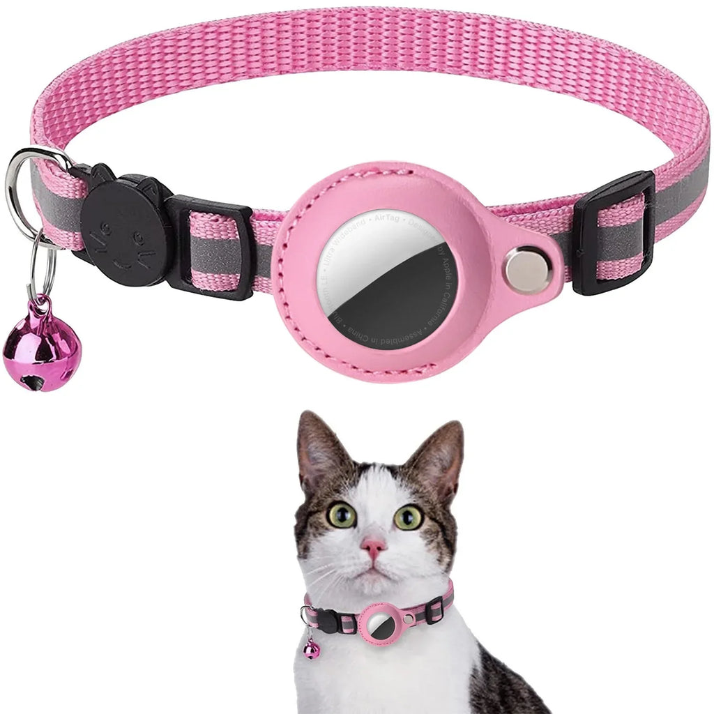 Cat AirTag Holder Collar Breakaway Reflective Strips Adjustable...