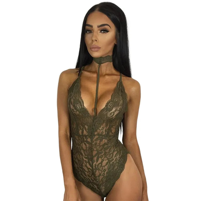 Lingerie Sexy para Mulher Lingerie Erótica Oca Babydoll Fantasia Feminina Vestido de Renda Mujer Sexy Exótico