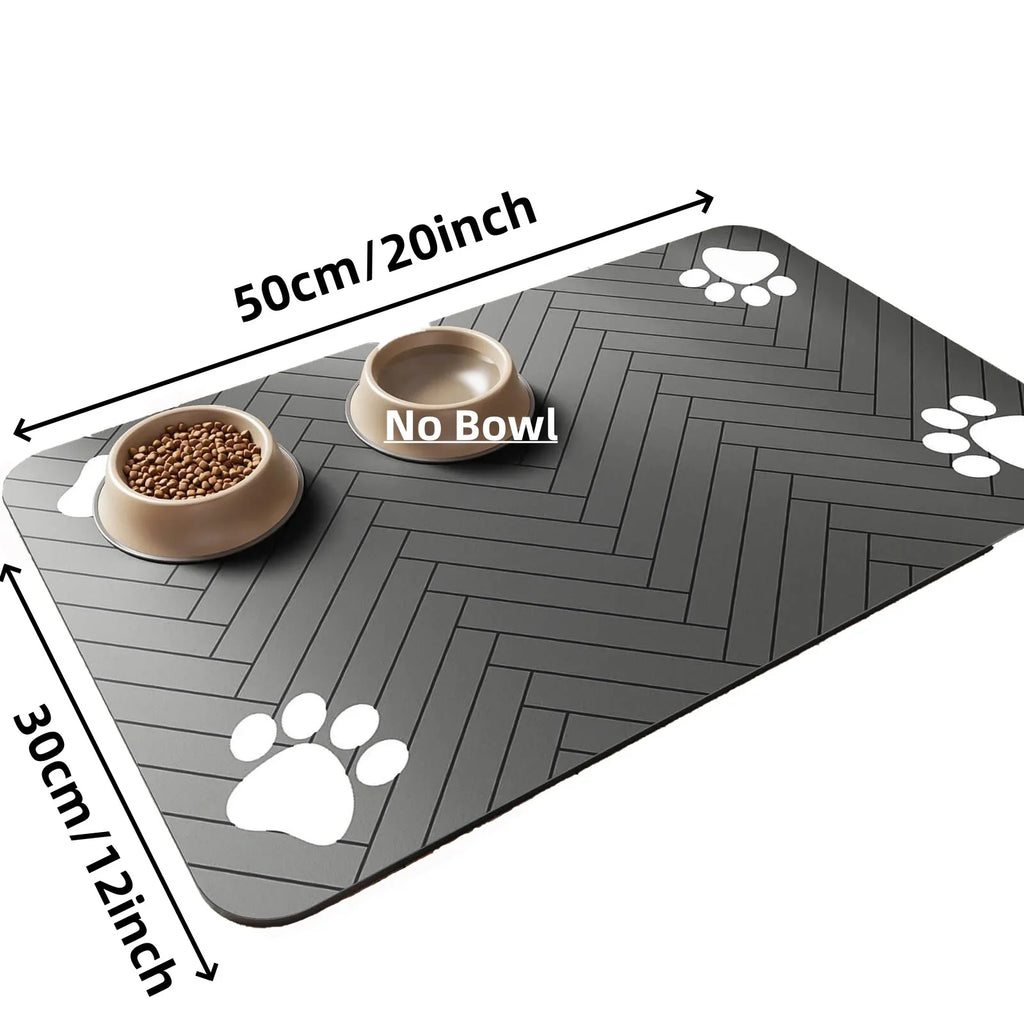 Pet Feeding Mat Absorbent Waterproof Rubber Backing
