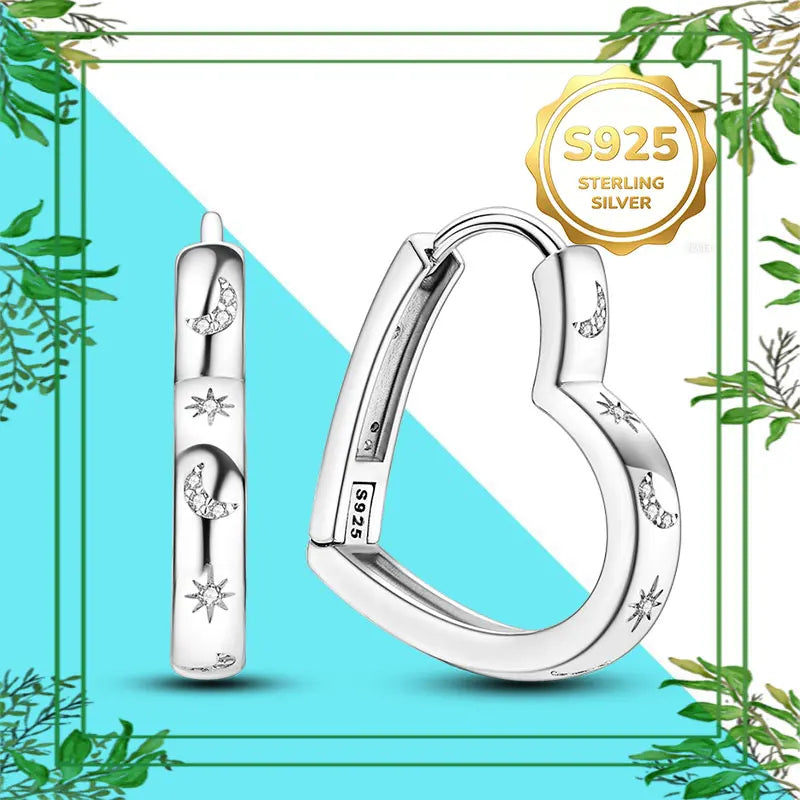 Brincos Femininos Pendentes 100% Genuínos em Prata Esterlina 925 Hipoalergênicos Luxuosos Elegantes Joia Fina Presente de Aniversário para Ela
