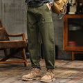 Hiqor Mens Clothing Spring Autumn Cargo Pants Man Cotton Casual Loose Trouser Belt Mid Waist Joggers Male Straight Baggy Pants