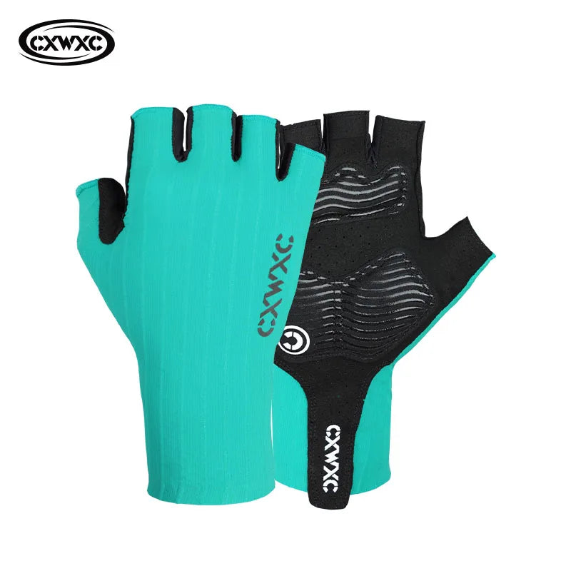 Luvas de Ciclismo Meio Dedo Cxwxc Masculino Feminino Respirável Antiderrapante Luva Fitness Esporte Treino Com Proteção Estendida de Punho