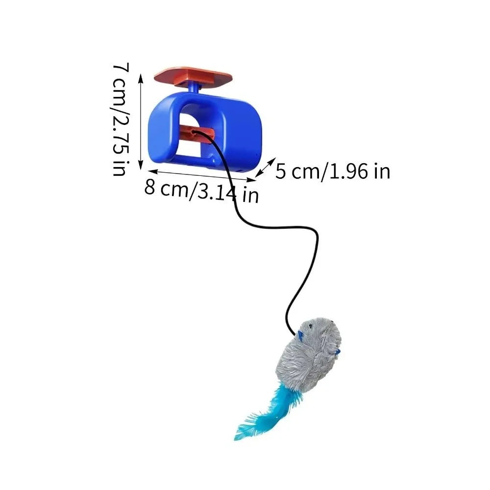 Creative Electric Door Hanging Vocal Funny Self Moving Cat Automatic Lifting Elastic Rope Interactive Cat Yoyo Ball