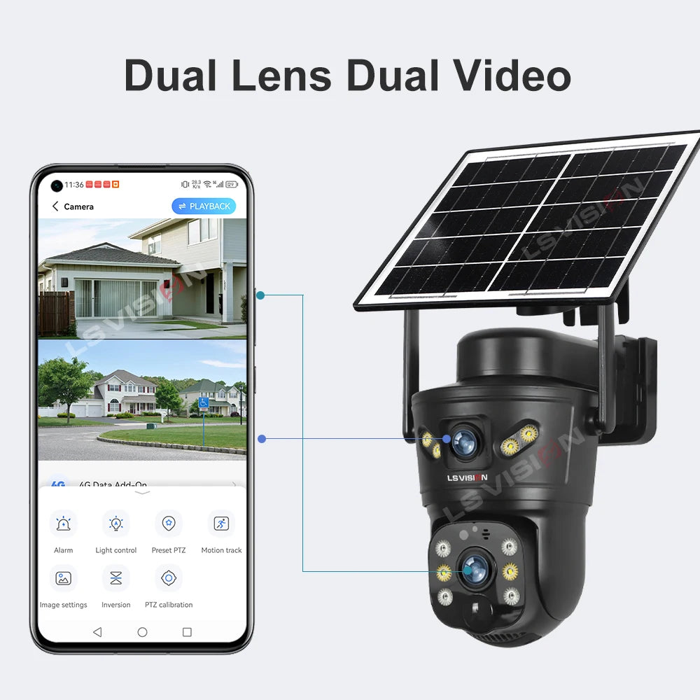 LS VISION 4G - /WIFI Outdoor - Solar Camera 8MP