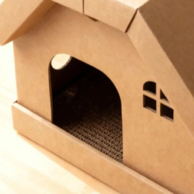 Nova Cama de Papelão Ondulado para Gatos Casa Quente à Prova de Frio Cama para Animais Dobrável Produtos Especiais para Animais de Estimação Cama Para Perro XY40CWC