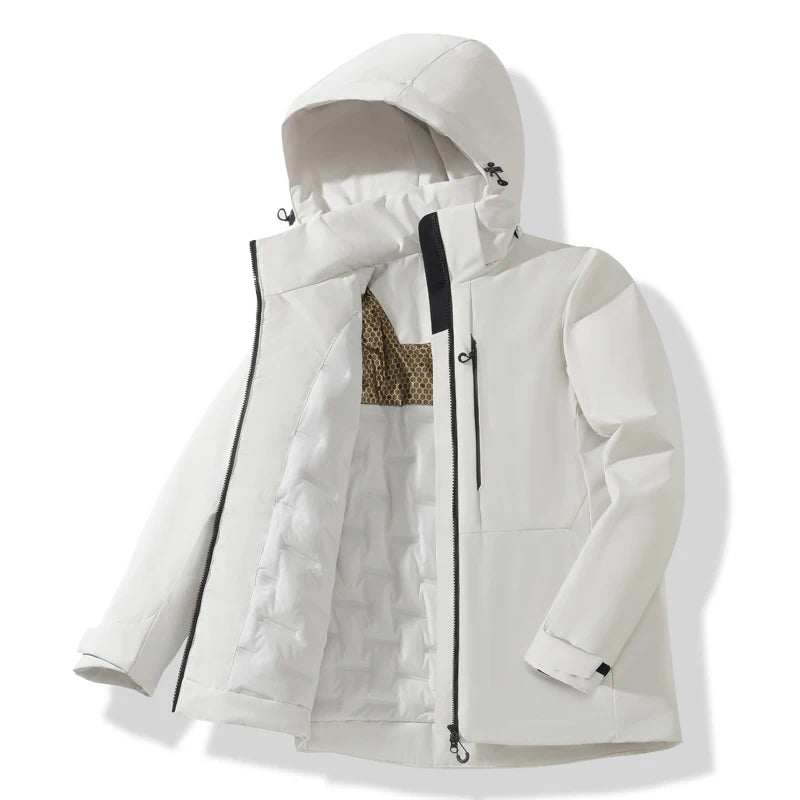 Jnln Jaquetas de Fleece Impermeáveis Unissex Inverno Corta-Vento Térmico Quebra-Vento Masculino Feminino Caminhada Acampamento Esqui Escalada Capa de Chuva