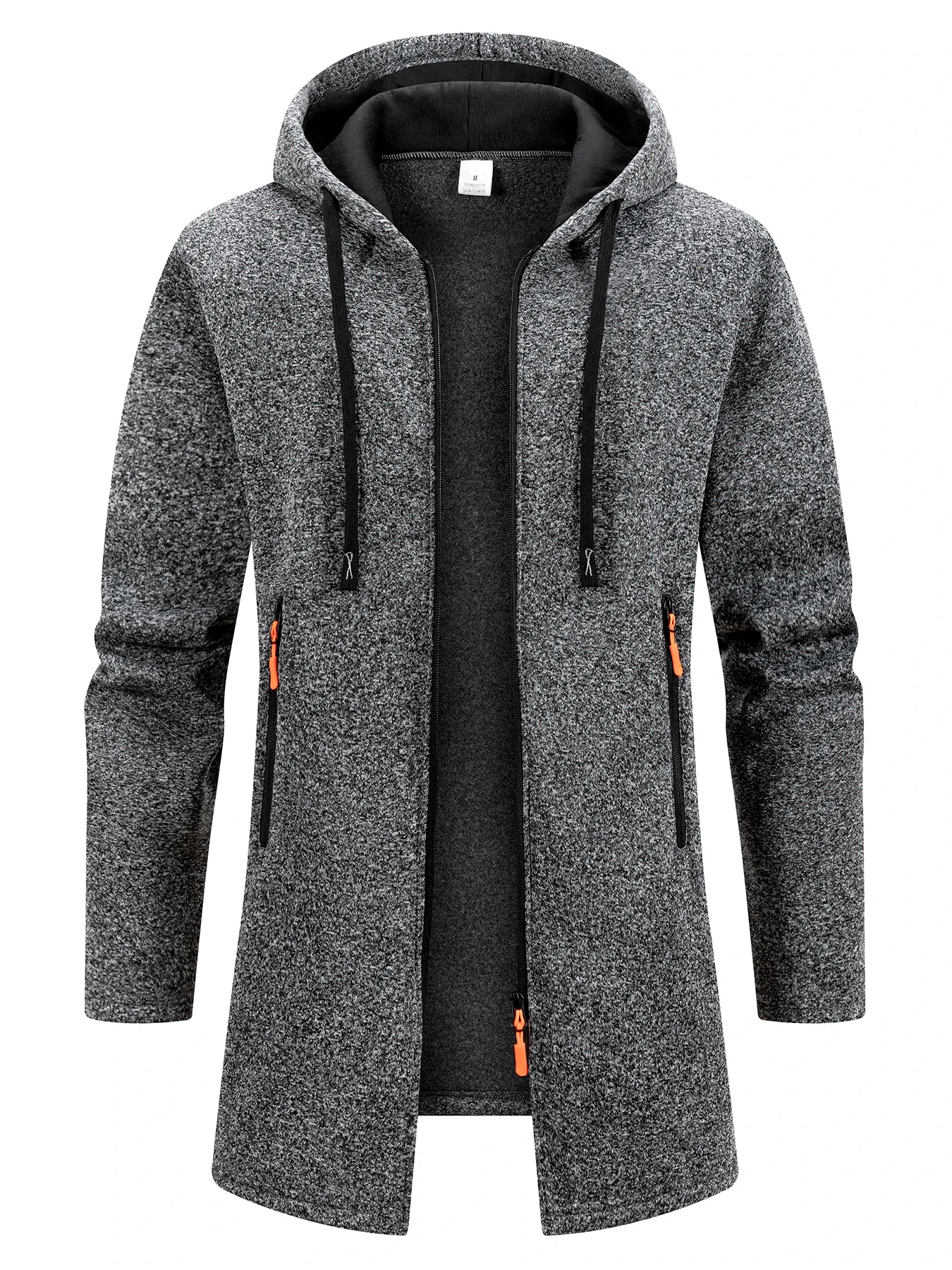 Moletons Masculinos Streetwear de Manga Longa com Zíper, Capuz, Tamanho Grande, Jaqueta Quente de Inverno, Casaco Esportivo, Fato de Treino Masculino