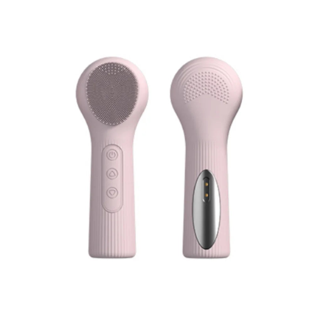 Electric Facial Cleansing Brush Silicone Heating Skin Care