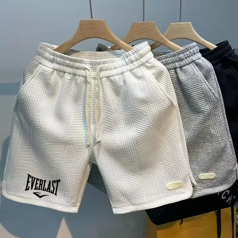 Shorts Esportivos Casuais Masculinos Estampados Respiráveis Confortáveis Primavera Verão