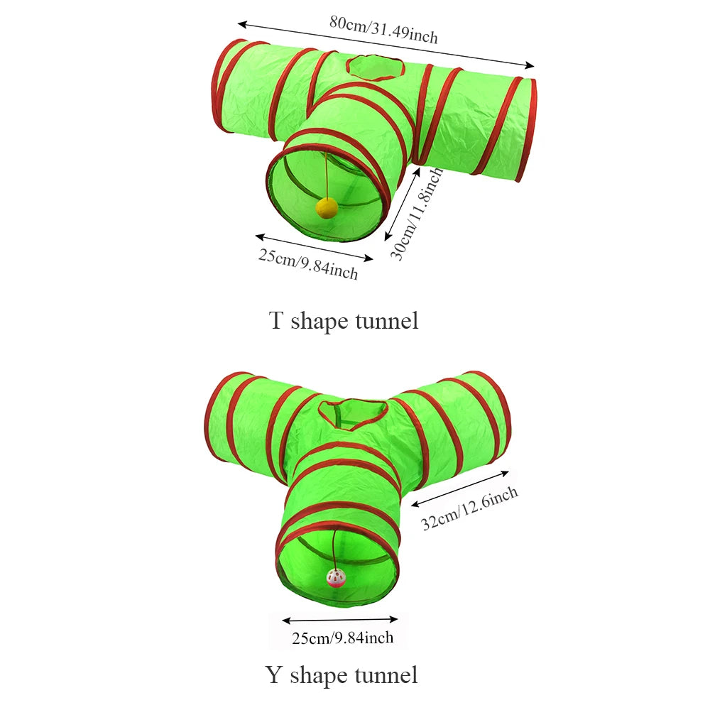 Túnel de Gato de Natal Artigos para Pets Brinquedo Divertido Túnel Tubo para Gato Brinquedos Dobráveis para Gatos Treinamento de Pets Interativo