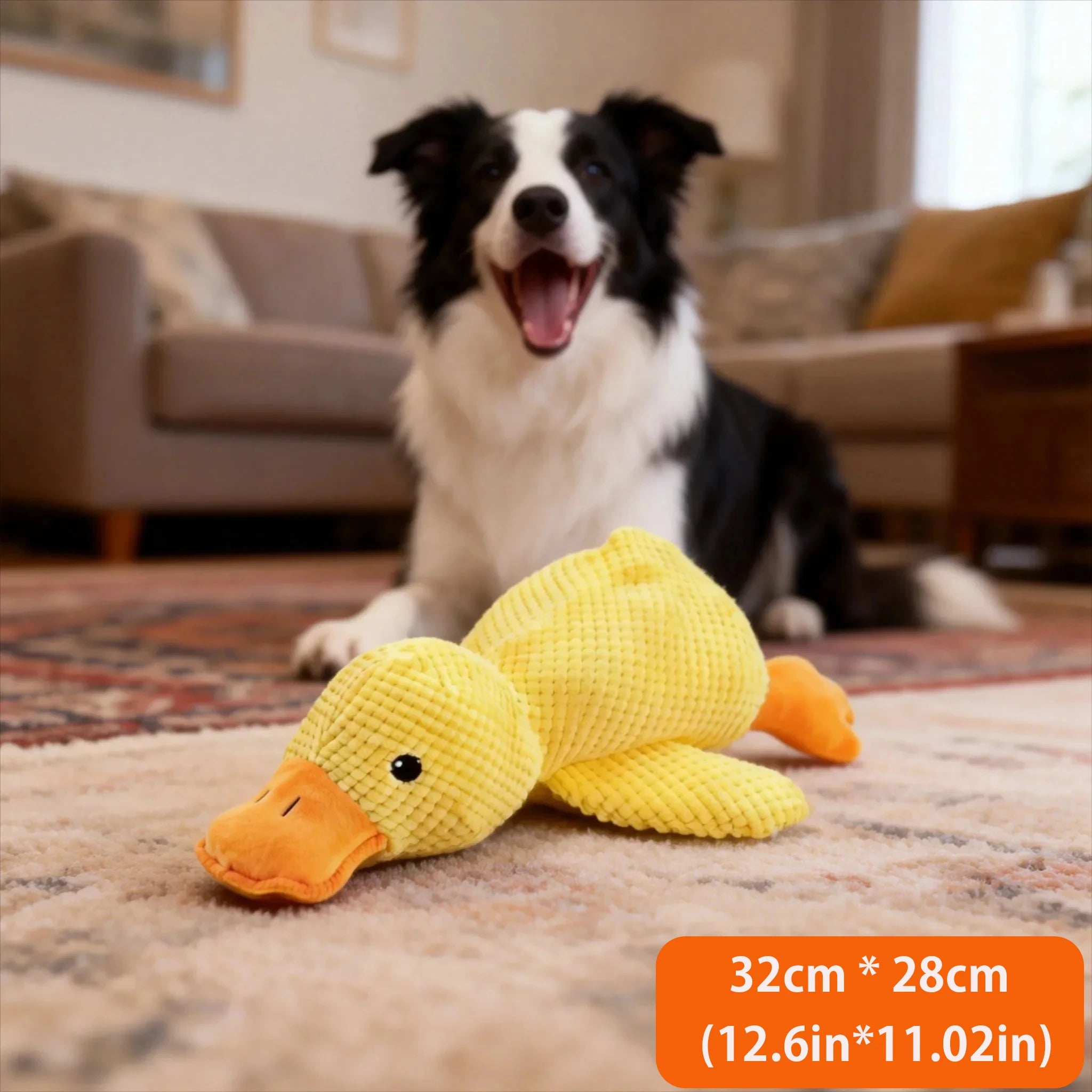 Cachorro dormindo com pato de pelúcia para alívio do tédio filhote de pato de brinquedo interativo de pelúcia para animais de estimação produto para animais de estimação